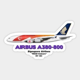 Airbus A380-800 - Singapore Airlines "SG50 Colours" Sticker